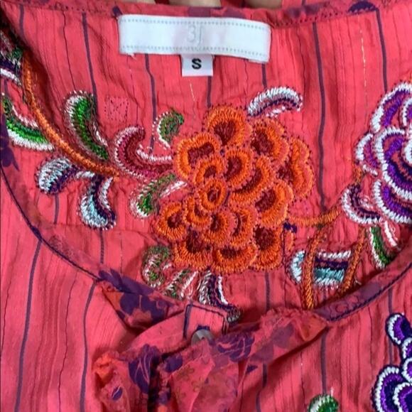 Johnny was 3j workshop embroidered tunic top - Picture 4 of 5